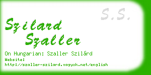 szilard szaller business card